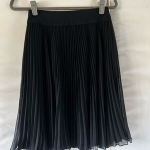 Elegant Black Pleated Skirt